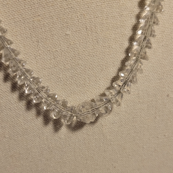 Vintage Sterling Silver Crystal Necklace  Graduated 18" - Picture 10 of 12